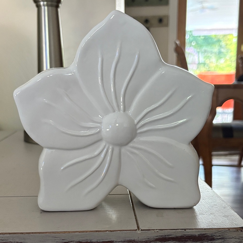 White Ceramic Flower Decor